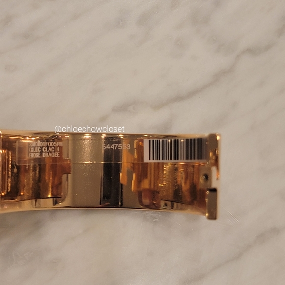 HERMES CLIC CLAC H ROSE GOLD ENAMEL BRACELET PM 31 (ROSE DRAGEE) - Picture 6 of 7